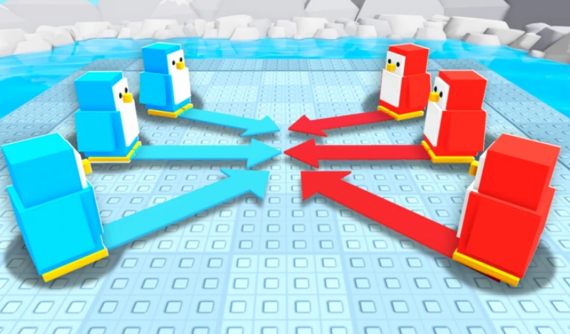 Нокаут - Толкай Пингвинов На Льду!